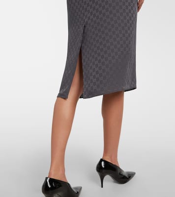 Low-Rise-Bleistiftrock GG aus Seide | Gucci