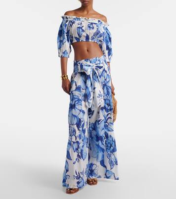 Floral cotton wide-leg pants | Farm Rio