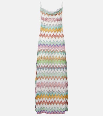 Zigzag lamé maxi dress | Missoni