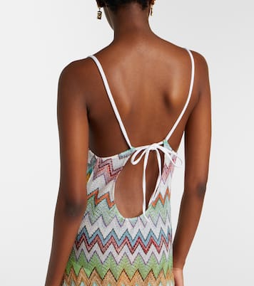 Zigzag lamé maxi dress | Missoni