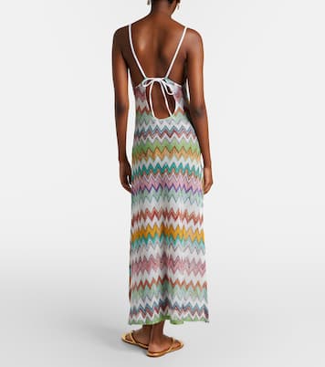 Zigzag lamé maxi dress | Missoni