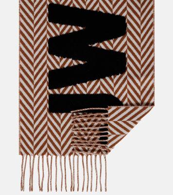 Logo wool and alpaca-blend scarf | JW Anderson