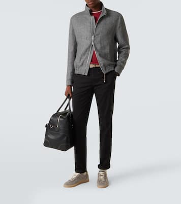 Cotton-blend slim pants | Brunello Cucinelli