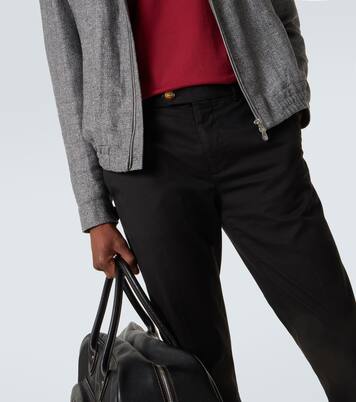 Cotton-blend slim pants | Brunello Cucinelli