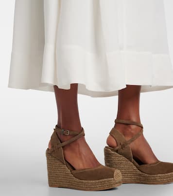 Espadrillas 80 in suede con zeppa  | Brunello Cucinelli