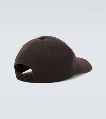 Cappello da baseball in lino con ricamo | Zegna