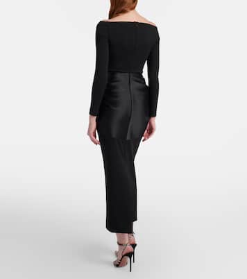 Rhianne satin-trimmed cocktail dress | Solace London