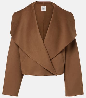 Signature cropped wool doublé jacket | Toteme
