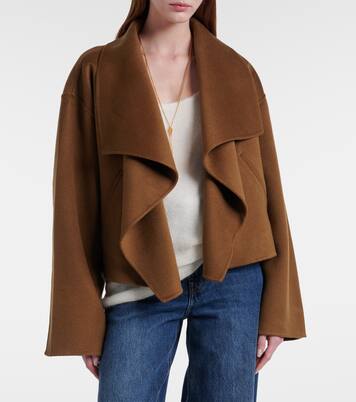 Signature cropped wool doublé jacket | Toteme