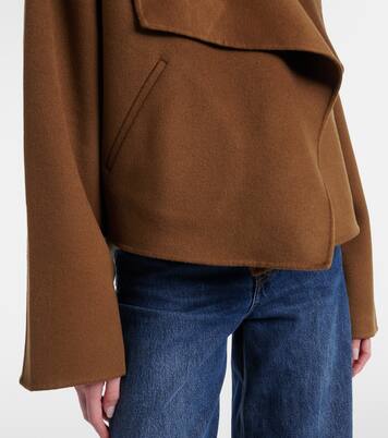 Signature cropped wool doublé jacket | Toteme