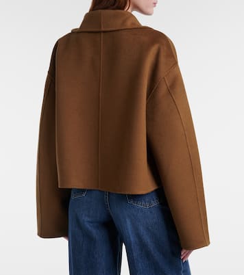 Signature cropped wool doublé jacket | Toteme