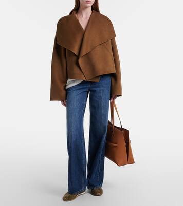 Signature cropped wool doublé jacket | Toteme