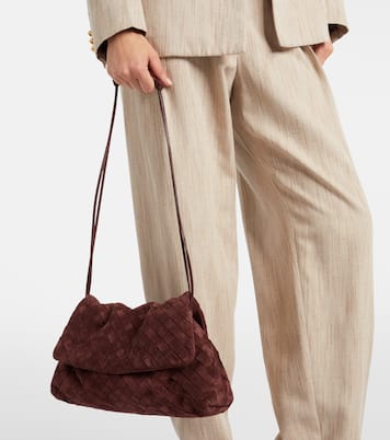 Borsa a spalla Giorno in suede Intrecciato | Bottega Veneta