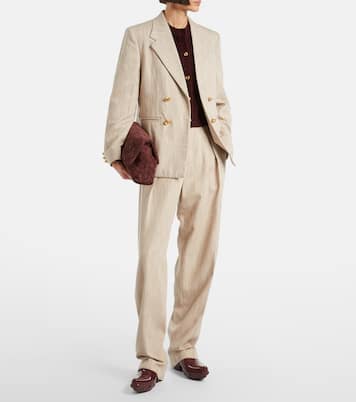 Borsa a spalla Giorno in suede Intrecciato | Bottega Veneta