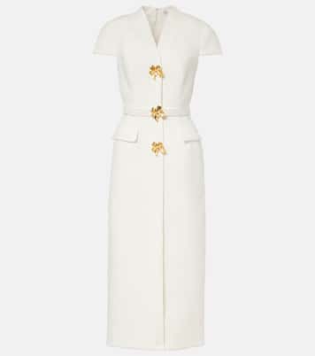 Verziertes Midikleid aus Tweed | Oscar de la Renta