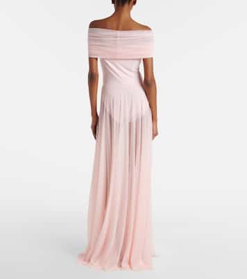 Semi-sheer mesh maxi dress | Norma Kamali