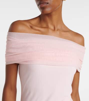 Semi-sheer mesh maxi dress | Norma Kamali