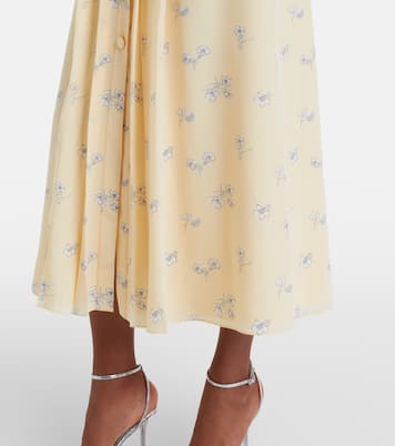 Lace-trimmed floral silk shirt dress | Alessandra Rich