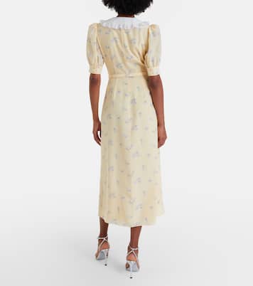 Lace-trimmed floral silk shirt dress | Alessandra Rich
