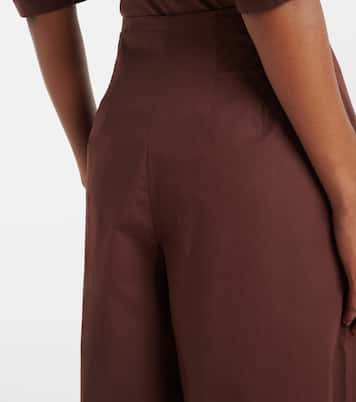 Cotton-blend wide-leg pants | Adriana Degreas