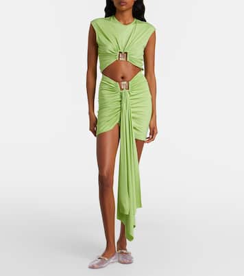 Iro embellished fishnet ballet flats | Ancient Greek Sandals