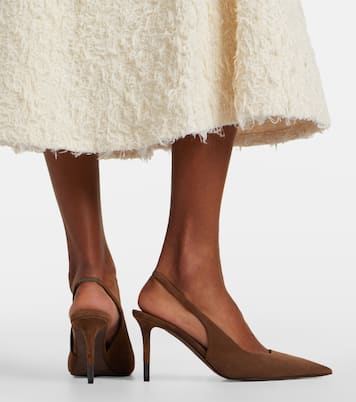 حذاء بامبس سلينغ باك من الجلد السويدي Monili | Brunello Cucinelli