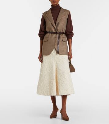 حذاء بامبس سلينغ باك من الجلد السويدي Monili | Brunello Cucinelli