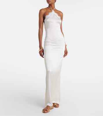 Bridal Maxikleid aus Satin mit Spitze | Oséree