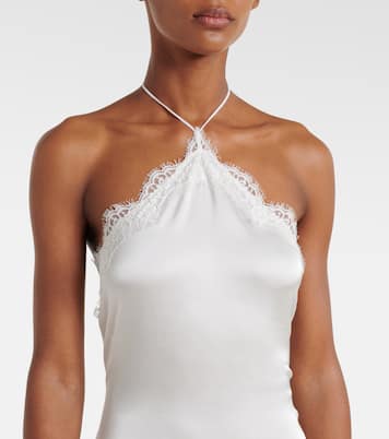 Bridal Maxikleid aus Satin mit Spitze | Oséree