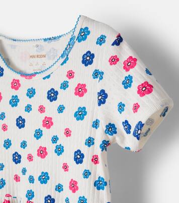 Robe en coton à motif floral | Mini Rodini