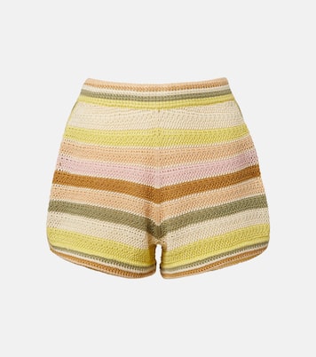 Indra crochet striped cotton shorts | Zimmermann