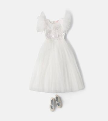 Verziertes Kleid Cascade aus Tüll | Tutu Du Monde