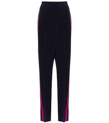 Pantalon ample à taille haute en crêpe de soie | Stella McCartney