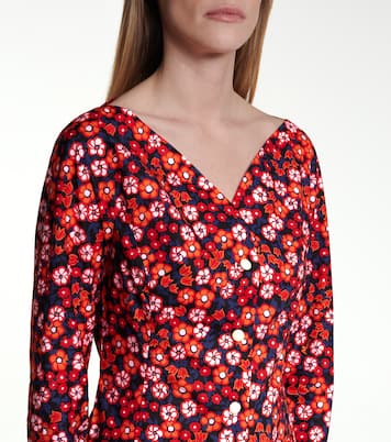 Floral cotton midi dress | Marni