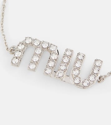 Crystal-embellished logo bracelet | Miu Miu