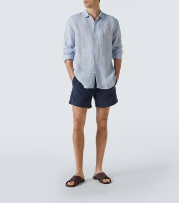Giles linen long-sleeved shirt | Orlebar Brown