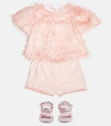 Fringed crop top | Monnalisa