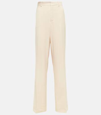 x Lotta Volkova Low-rise wool straight pants | Jean Paul Gaultier