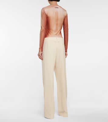 x Lotta Volkova Low-rise wool straight pants | Jean Paul Gaultier