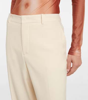 x Lotta Volkova Low-rise wool straight pants | Jean Paul Gaultier