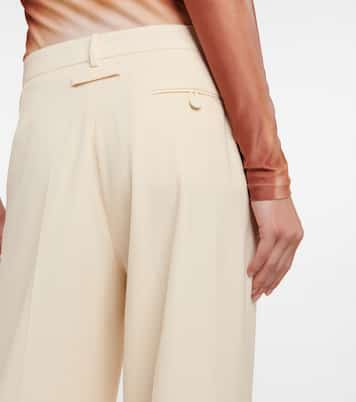 x Lotta Volkova Low-rise wool straight pants | Jean Paul Gaultier