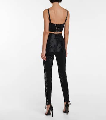 X Lotta Volkova Leggings aus Satin | Jean Paul Gaultier