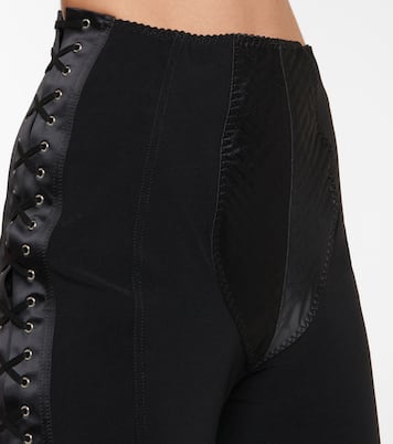 X Lotta Volkova Leggings aus Satin | Jean Paul Gaultier