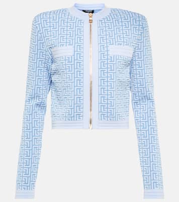 Cardigan Monogram aus Jacquard-Strick | Balmain