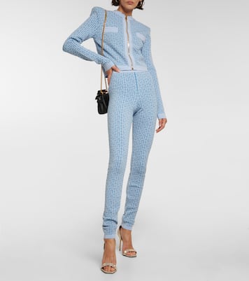 Cardigan Monogram aus Jacquard-Strick | Balmain