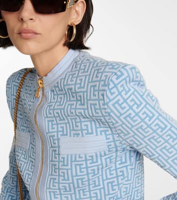 Cardigan Monogram aus Jacquard-Strick | Balmain