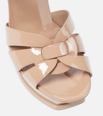 Tribute 135 patent leather platform sandals | Saint Laurent