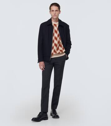 Pullover in cashmere intarsia | Kiton