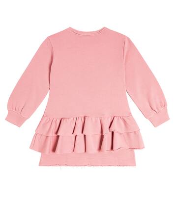 Logo cotton sweatshirt dress | Balmain Kids
