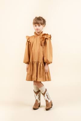 Ruffled cotton-blend dress | Paade Mode